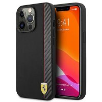 Ferrari On Track Carbon Stripe Hardcase Schutz Hülle für iPhone 13 mini - Schwarz