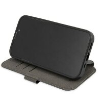 Guess 4G Stripe Book Case Schutz Hülle für iPhone 13 mini - Grau