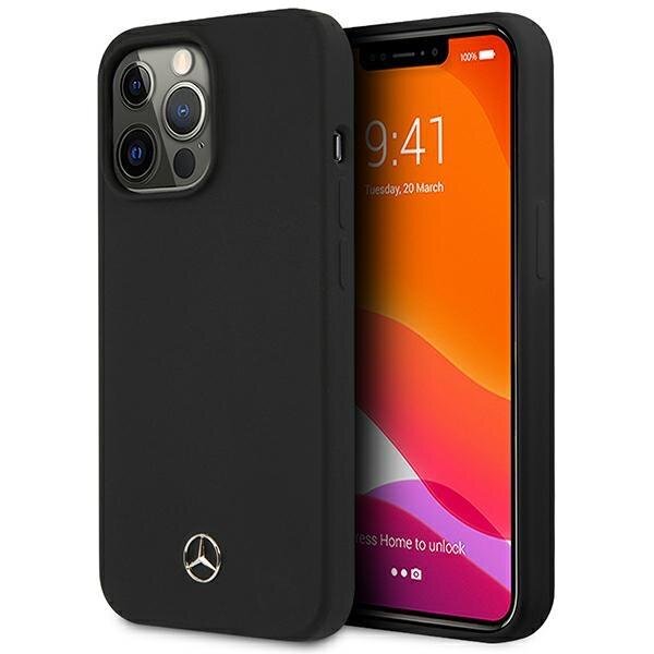 Mercedes Benz Silicone Line Hard Cover Schutz Hülle Case für iPhone 13 mini - Schwarz
