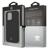 Mercedes Benz Silicone Line Hard Cover Schutz Hülle Case für iPhone 13 mini - Schwarz
