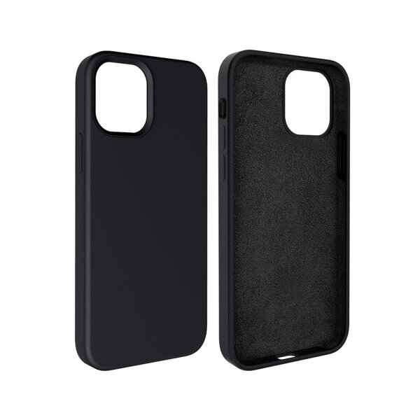 Cyoo Premium Liquid Silikon Hard Case Schutz Hülle für Apple iPhone 13 Pro Max - Schwarz