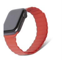 Decoded Silicone Magnetic Traction Strap für Apple Watch 42/44/45 mm - Brick Red