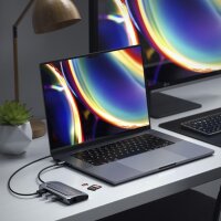 Satechi USB4 Multiport Adapter mit 8K HDMI - Space Gray
