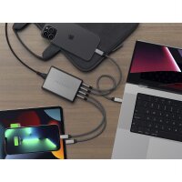 Satechi 165W USB-C 4-Port PD GaN Charger - Space Gray