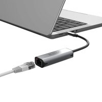 ADAM elements CASA Adapter e2 | USB-C auf 2,5 Gigabit Ethernet für Apple MacBook & USB-C Notebooks - grau