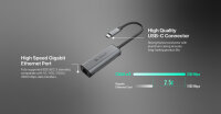 ADAM elements CASA Adapter e2 | USB-C auf 2,5 Gigabit Ethernet für Apple MacBook & USB-C Notebooks - grau