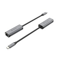 ADAM elements CASA Adapter e2 | USB-C auf 2,5 Gigabit Ethernet für Apple MacBook & USB-C Notebooks - grau