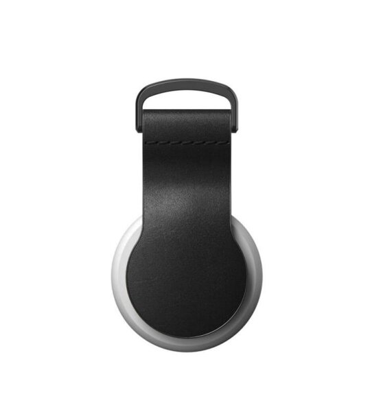 Nomad Airtag Leather Loop 90 degrees Schlüsselring - Schwarz