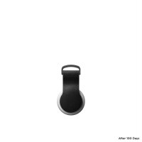 Nomad Airtag Leather Loop 90 degrees Schlüsselring - Schwarz