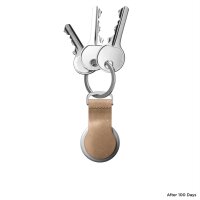 Nomad Airtag Leather Loop 90 degrees Schlüsselring - Natural