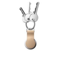 Nomad Airtag Leather Loop 90 degrees Schlüsselring - Natural