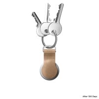 Nomad Airtag Leather Loop 90 degrees Schlüsselring - Natural