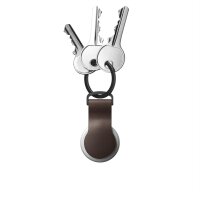 Nomad Airtag Leather Loop 90 degrees Schlüsselring - Rustic Brown