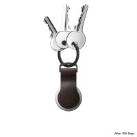 Nomad Airtag Leather Loop 90 degrees Schlüsselring - Rustic Brown