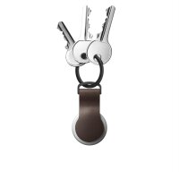 Nomad Airtag Leather Loop 90 degrees Schlüsselring - Rustic Brown