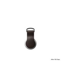 Nomad Airtag Leather Loop 90 degrees Schlüsselring - Rustic Brown