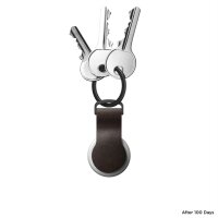Nomad Airtag Leather Loop 90 degrees Schlüsselring - Rustic Brown