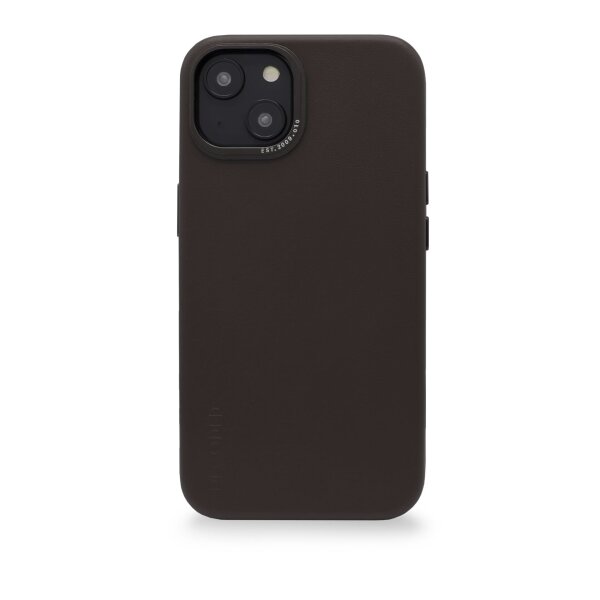 Decoded Leather Backcover für iPhone 14 - Chocolate Brown