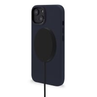 Decoded Leather Backcover für iPhone 14 Plus - Steel Blue
