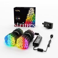 Twinkly Smarte Lichterkette STRINGS mit 600 5mm LED RGBW, Kabel, 48m, WiFi, Gen II, IP44