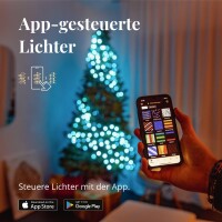 Twinkly Smarte Lichterkette STRINGS mit 600 5mm LED RGBW, Kabel, 48m, WiFi, Gen II, IP44