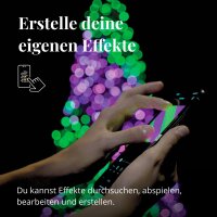 Twinkly Smarte Lichterkette STRINGS mit 600 5mm LED RGBW, Kabel, 48m, WiFi, Gen II, IP44