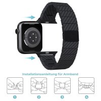 "Pitaka" anglies pluošto nuorodų apyrankė Moderni apyrankė, skirta "Apple Watch" 38-40 mm