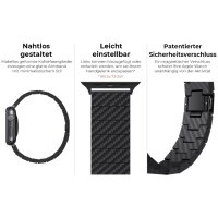 "Pitaka" anglies pluošto nuorodų apyrankė Moderni apyrankė, skirta "Apple Watch" 38-40 mm