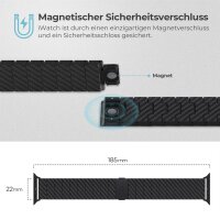 "Pitaka" anglies pluošto nuorodų apyrankė Moderni apyrankė, skirta "Apple Watch" 38-40 mm