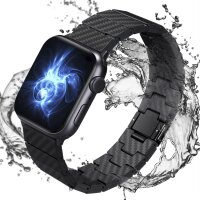 "Pitaka" anglies pluošto nuorodų apyrankė Moderni apyrankė, skirta "Apple Watch" 38-40 mm
