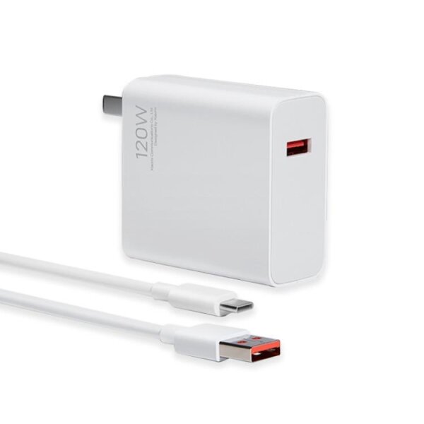 Xiaomi MDY-13-EE Original Schnellladegerät + USB-C Kabel 120cm - Weiss