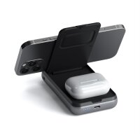 Satechi Duo Wireless Charger Stand Ladestation / Powerbank - Schwarz/Grau