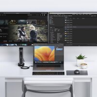 Satechi Thunderbolt 4 Multimedia Pro Dock mit 16 Anschlussmöglichkeiten - Space Grey