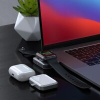Satechi 2-in-1 USB-C Charging Dock für Apple Watch & AirPods - Silber