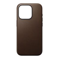 Nomad Modern Leather Case für iPhone 15 Pro - Braun