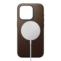 Nomad Modern Leather Case für iPhone 15 Pro - Braun