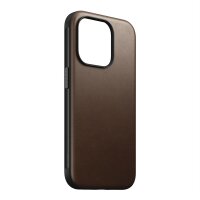 Nomad Modern Leather Case für iPhone 15 Pro - Braun