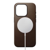 Nomad Modern Leather Case für iPhone 15 Pro - Braun