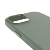 Decoded AntiMicrobial Silicone Backcover für iPhone 15 Plus - Sage Leaf (Grün)