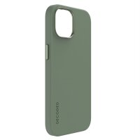 Decoded AntiMicrobial Silicone Backcover für iPhone 15 Plus - Sage Leaf (Grün)