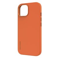 Decoded AntiMicrobial Silicone Backcover für iPhone 15 Plus - Apricot (Orange)