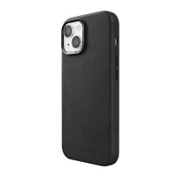 Woodcessories Bio Leather Case MagSafe für iPhone 15 Plus - Black