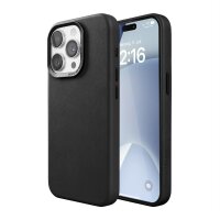 Woodcessories Bio Leather Case MagSafe für iPhone 15 Pro - Schwarz