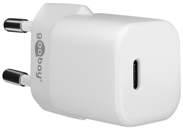 Goobay 59358 USB-C Ladegerät 20 Watt in Weiss