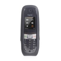 JT Berlin Echtleder Gürteltasche Turnline für Gigaset E630/R630/R650 - schwarz (bulk)