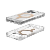 Urban Armor Gear UAG Plyo MagSafe Case für iPhone 15 Pro - Ice (Transparent) / Gold