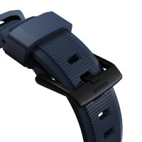 Nomad Rugged Strap Armband für Apple Watch 42/44/45/49mm (Connector Silber) - Schwarz