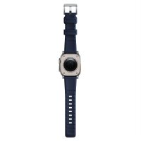 Nomad Rugged Strap Armband für Apple Watch 42/44/45/49mm (Connector Silber) - Atlantic Blue
