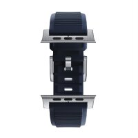Nomad Rugged Strap Armband für Apple Watch 42/44/45/49mm (Connector Silber) - Atlantic Blue