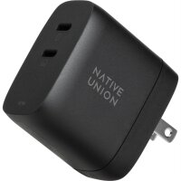 Native Union 67W Dual USB-C Fast GaN PD Wall Charger in Schwarz